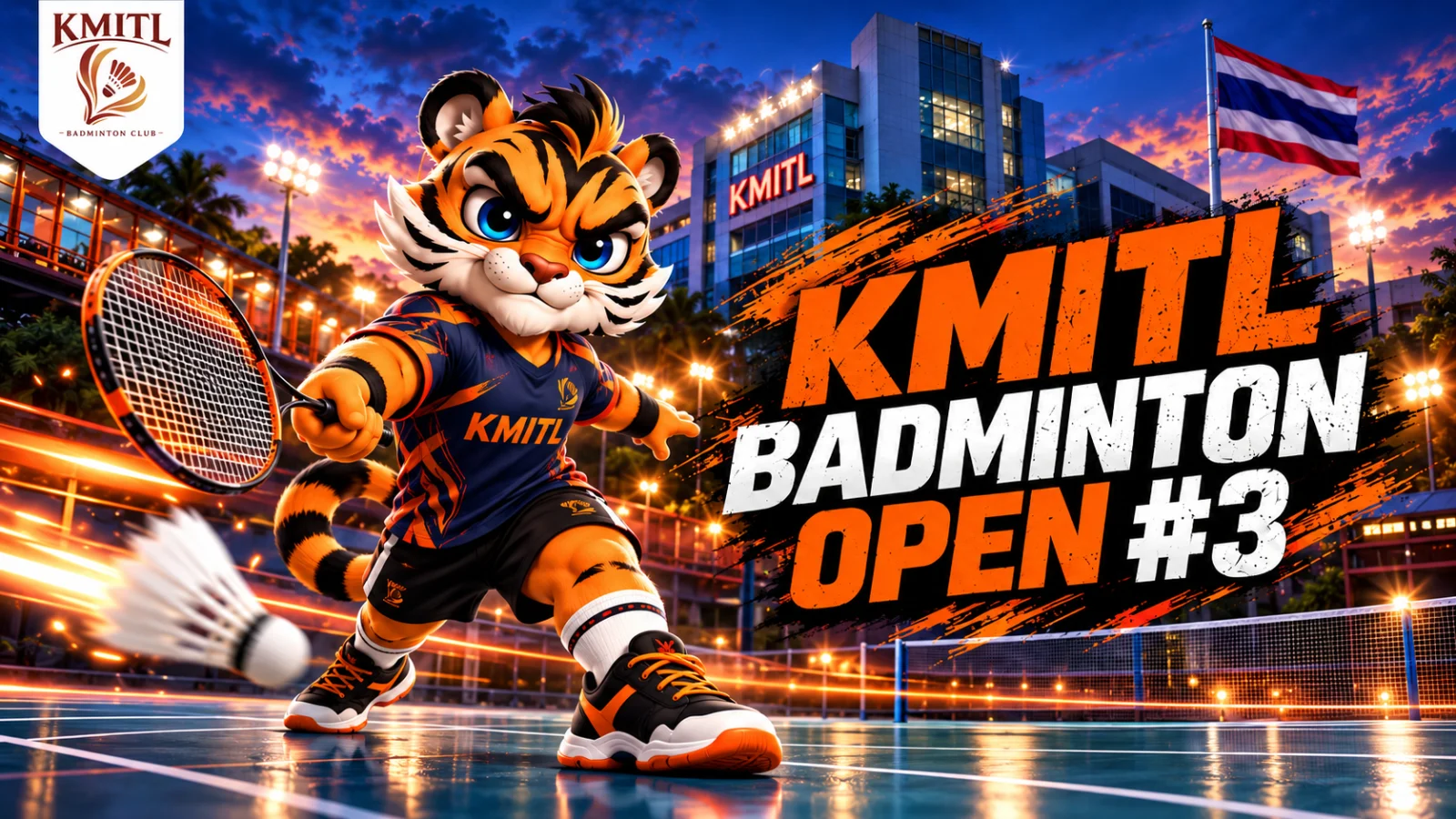 ภาพโปสเตอร์ประชาสัมพันธ์งาน KMITL BADMINTON OPEN #3
